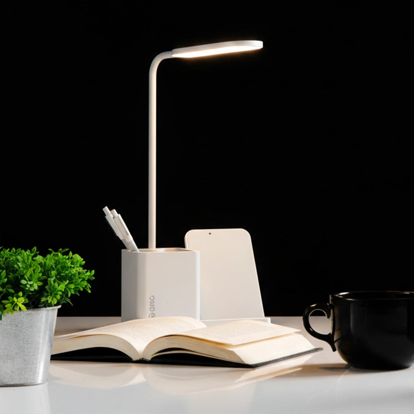 Wireless charger(15W) with LED Lamp and Pen holder